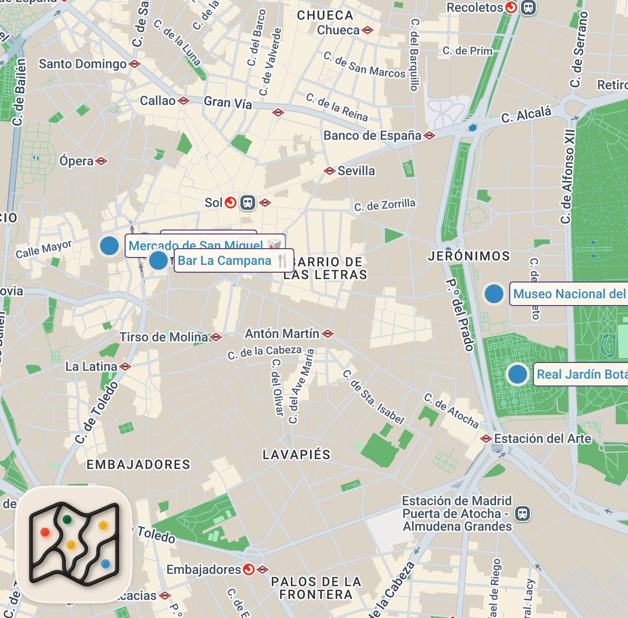 Map preview for Madrid’de Ne Yenir? 😊😊