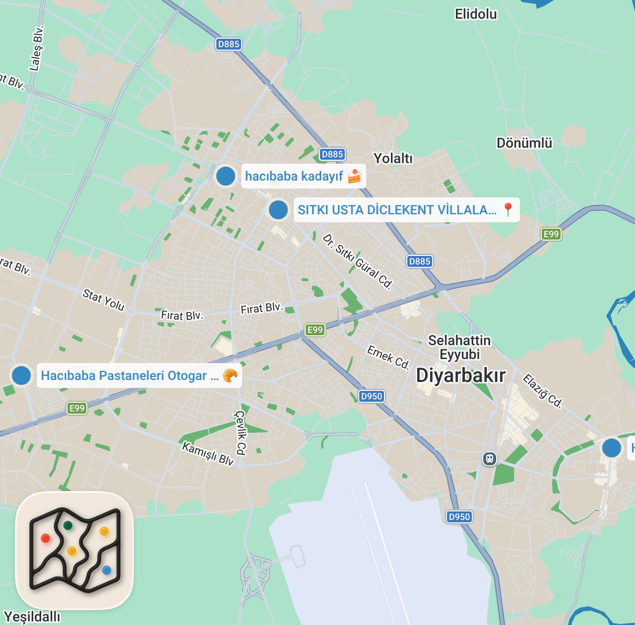 Map preview for #reklam Diyarbakır’da 3 Denemeniz Gereken Soğuk Baklava! #food #video #keşfet #shortvideo #viral
