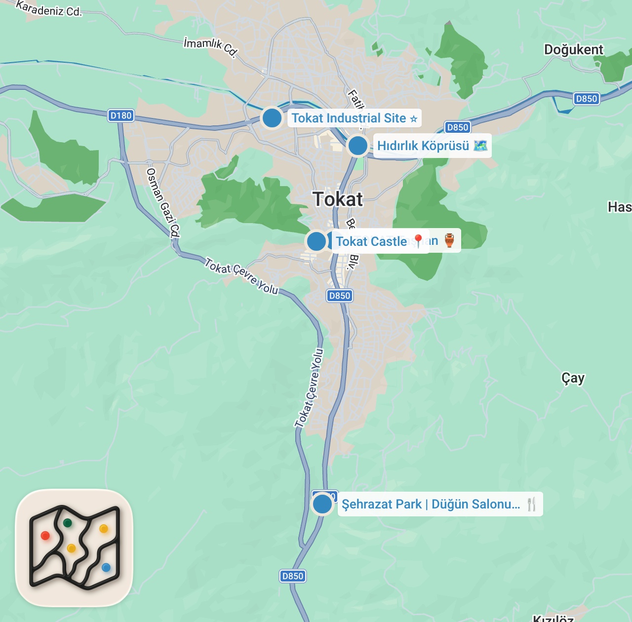Map preview for TOKAT BİLDİĞİNİZDEN ÇOK DAHA FARKLI