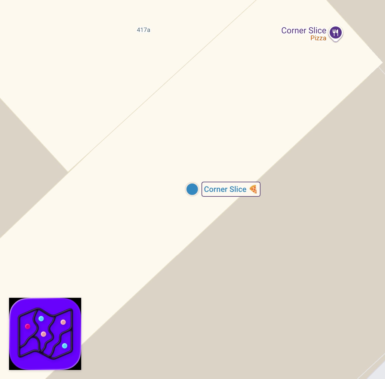 Map of 1 spots from Giant garlic knots covered in cheese #shorts