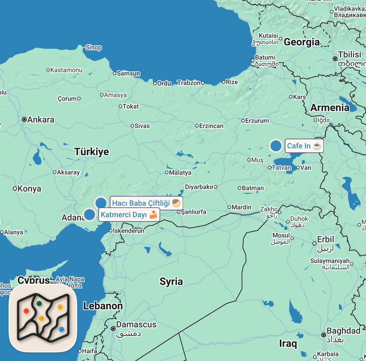 Map of 3 spots from ADANA’DA ÖĞRENCİLERİN YÜZÜNÜ GÜLDÜREN SERİ!!! @Milliyiyici