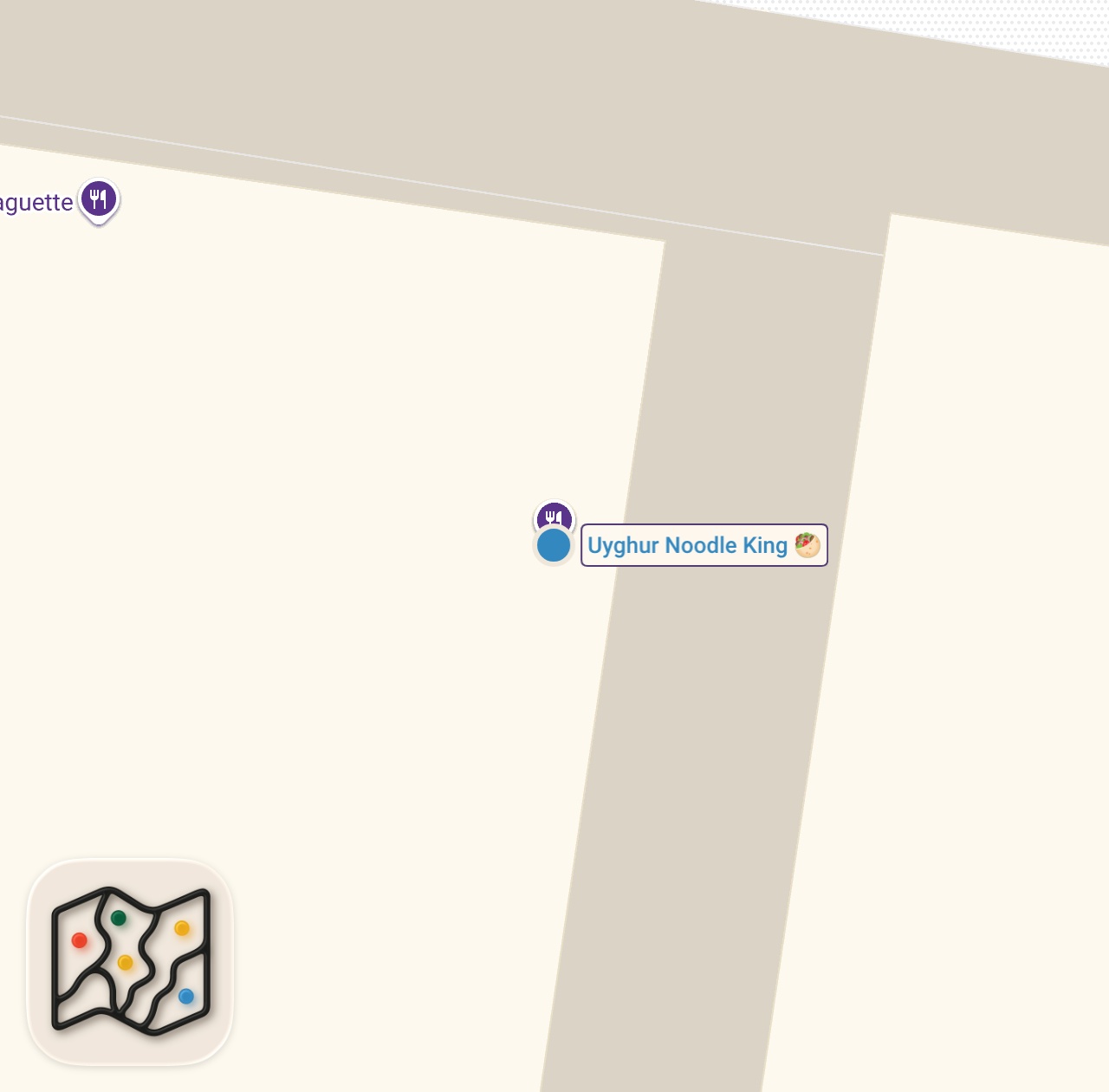 Map of 1 spots from Mesmerized By The Wok | 📍Uyghur Noodle King