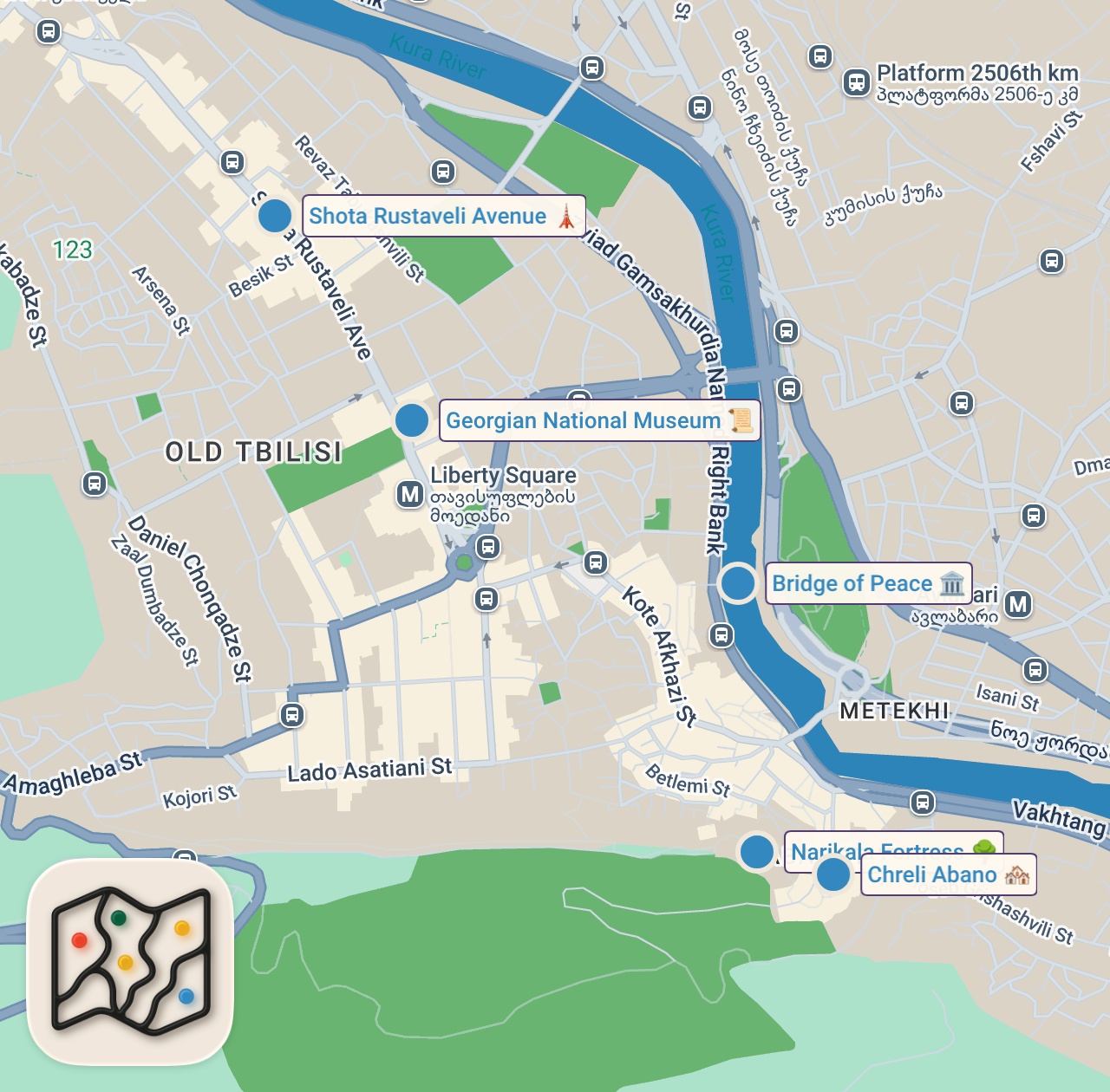 Map preview for I Never Expected Georgia To Look Like This - My Surprising Impressions Of The City - Tbilisi 🇬🇪