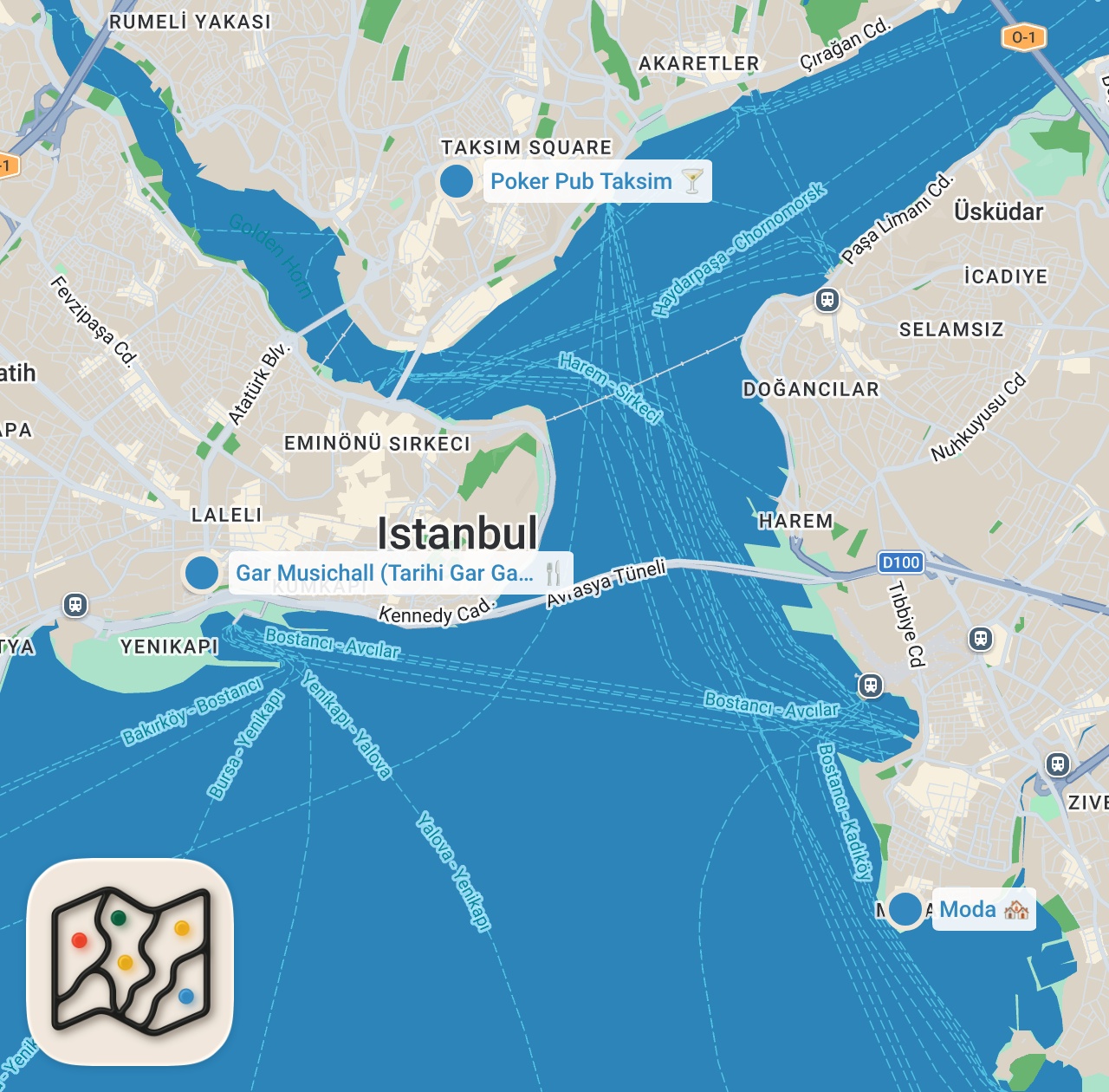Map preview for Back in Istanbul for 2 days 🇹🇷