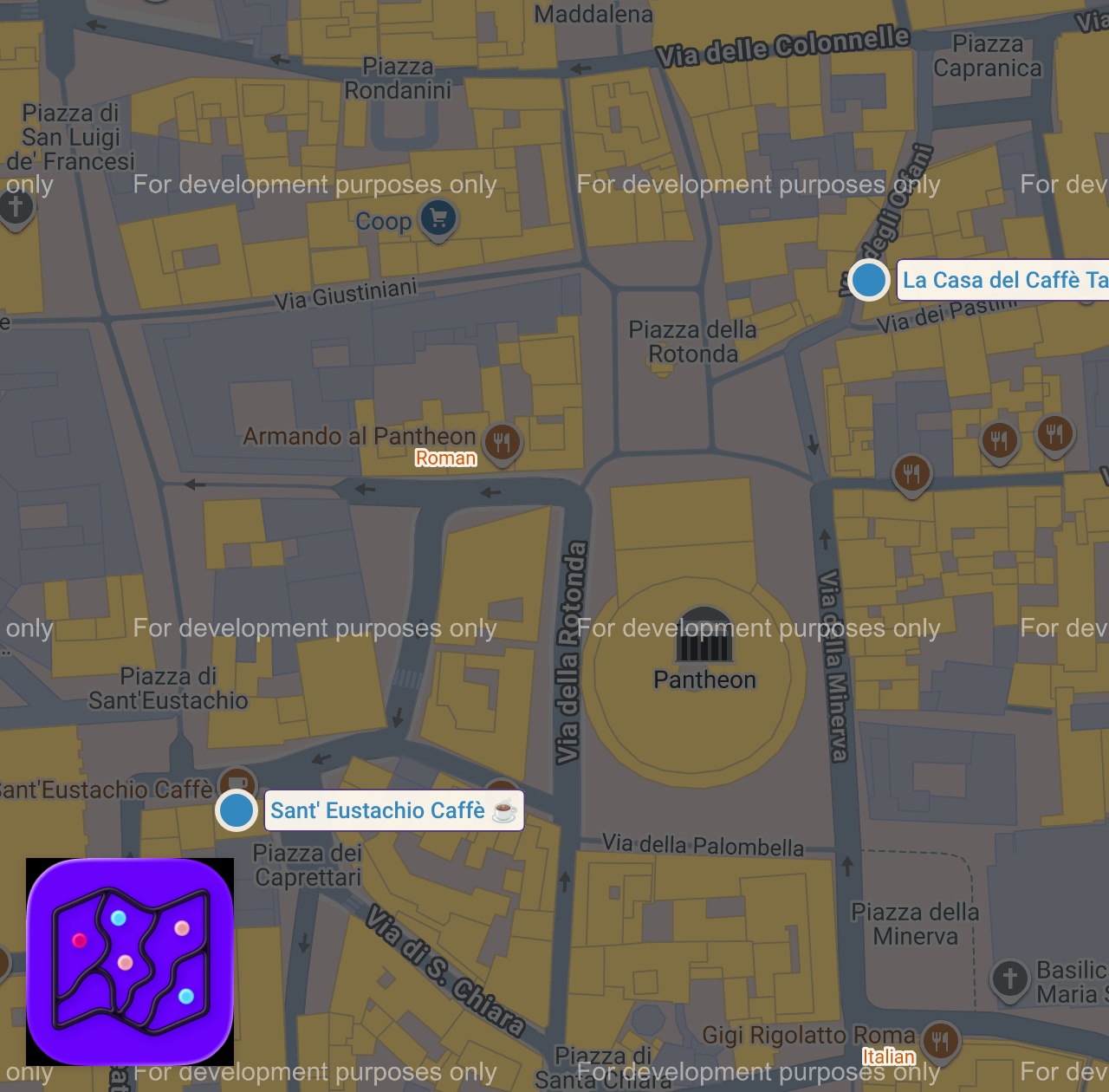Map of 2 spots from The best coffee in Rome | handpicked by a coffee expert ☕ 🇮🇹