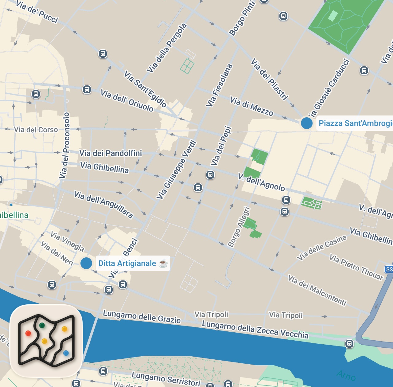 Map preview for ITALY'S BEST COFFEE SHOP In Florence 🇮🇹☕