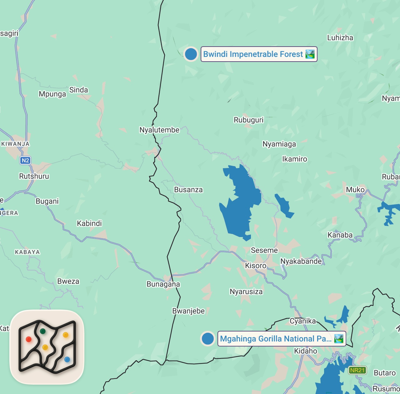 Map preview for I Found The Happiest Tribe In Africa - The Batwa Forest People, Uganda 🇺🇬