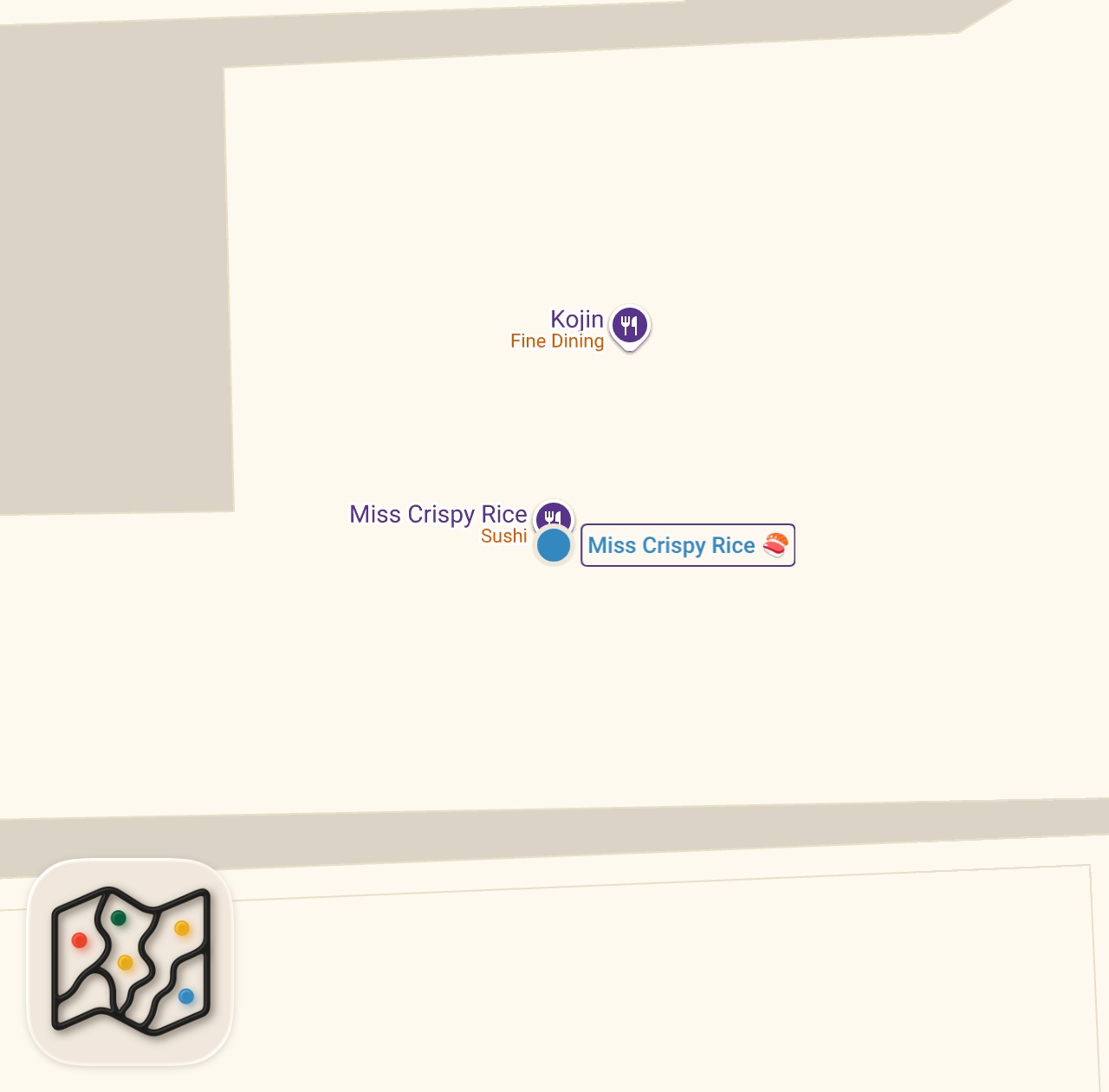 Map of 1 spots from I ate SUSHI CORN DOG out of a parking lot in Miami