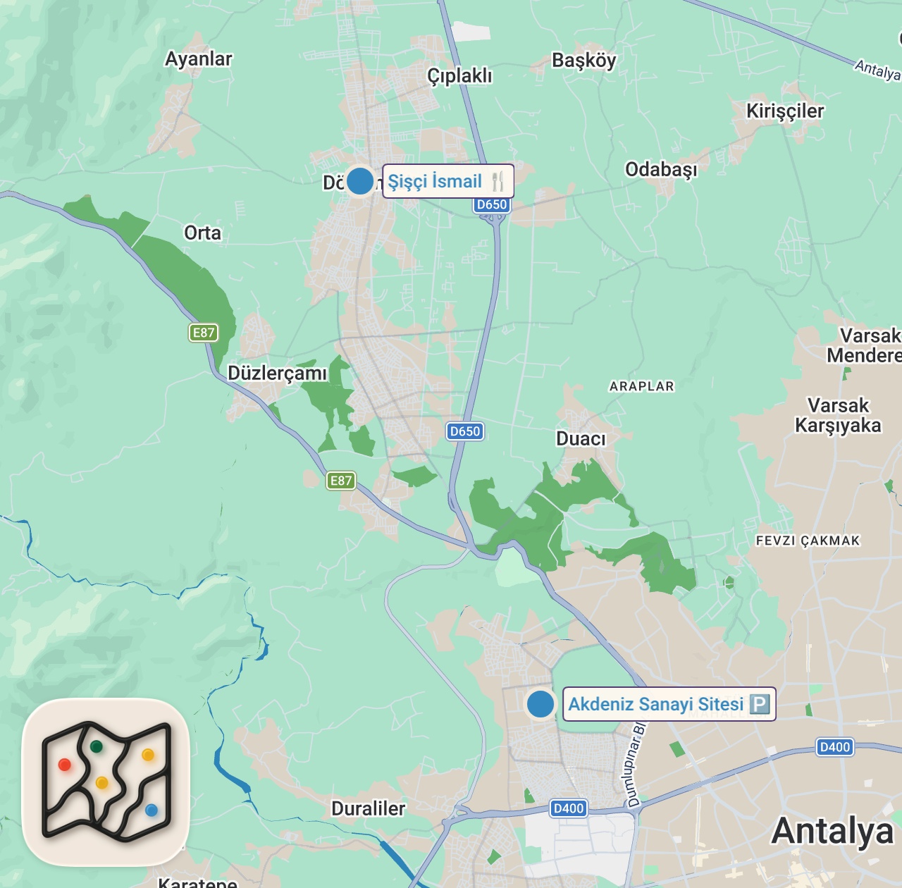 Map preview for Sanayi Lezzetleri: Şişçi İsmail'de Kuyu Tandır ve Piyaz Denedik