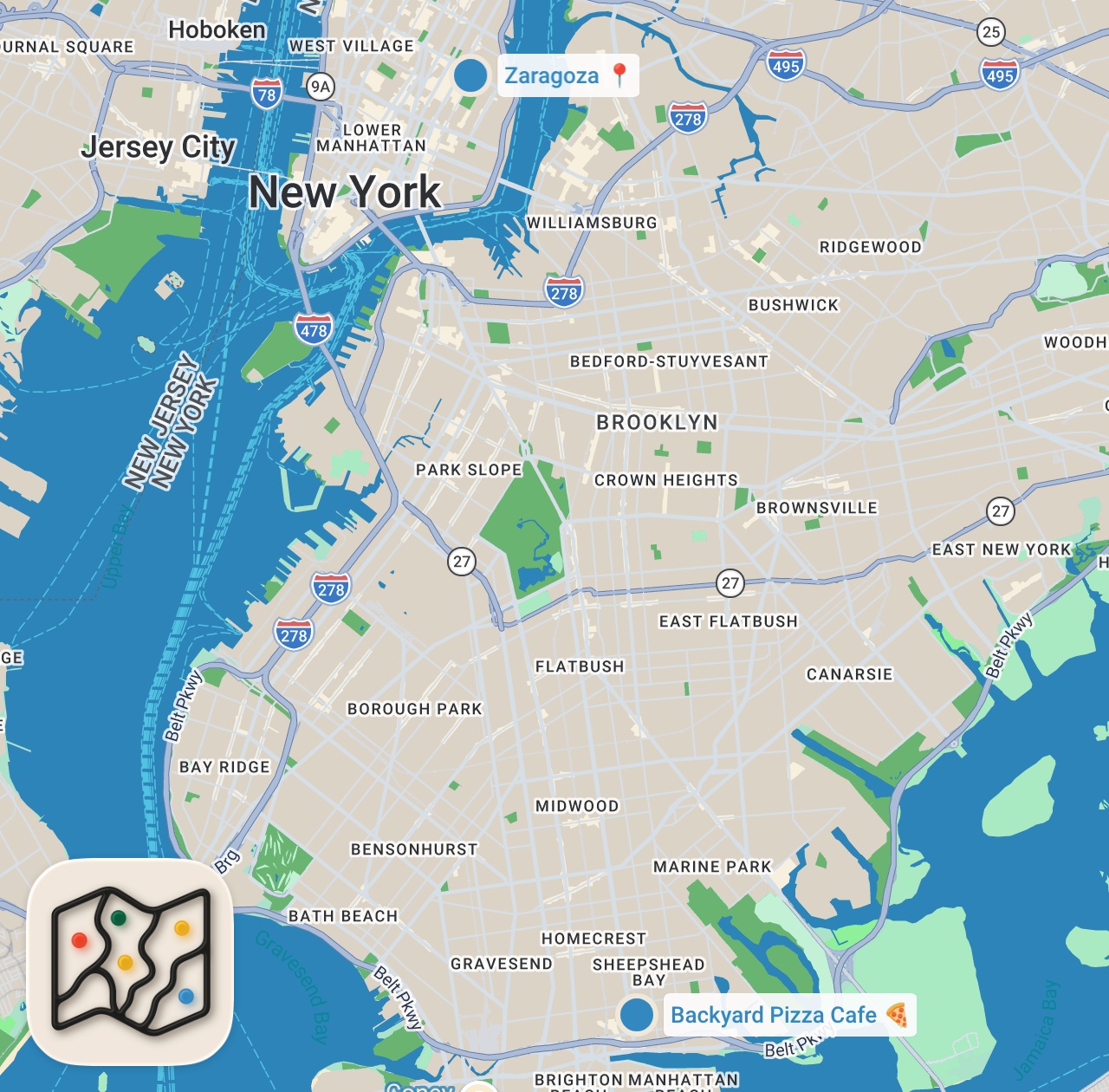 Map preview for POV: the next best viral sandwich in New York City