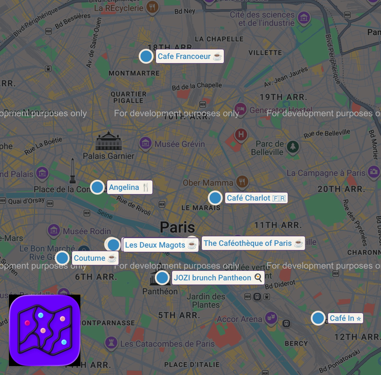 Map of 9 spots from PARIS Cafes Guide | 10 Best Coffee Shops to Visit in 2026 ☕️🇫🇷