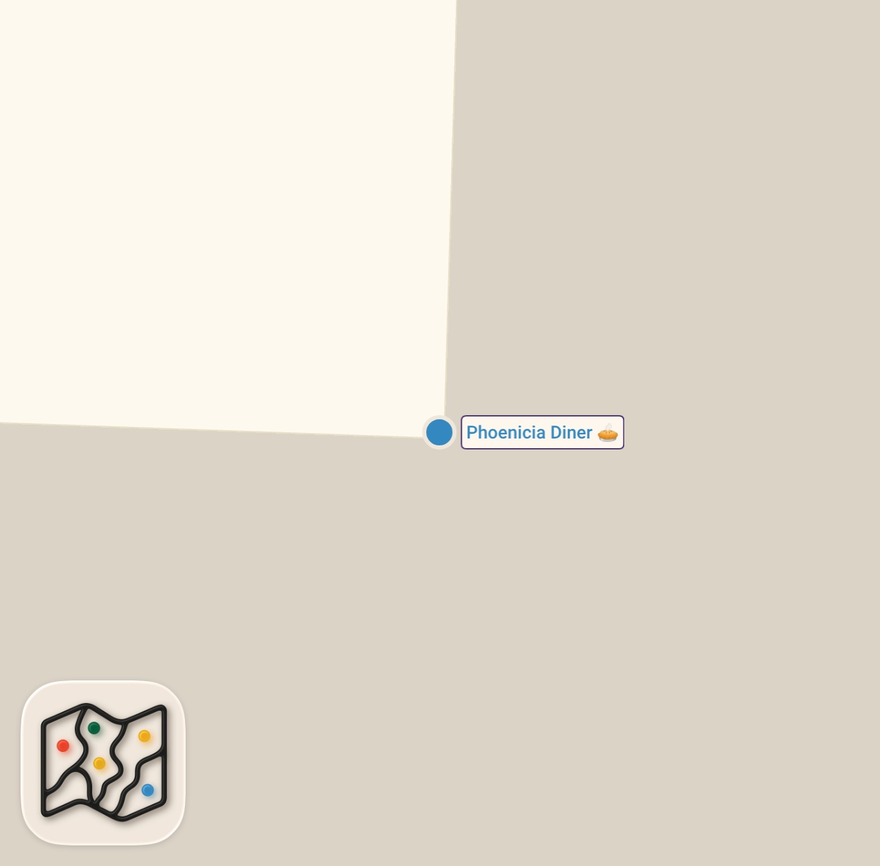 Map preview for Behind the Scenes at the Phoenicia Diner Featured in Severance  — Icons