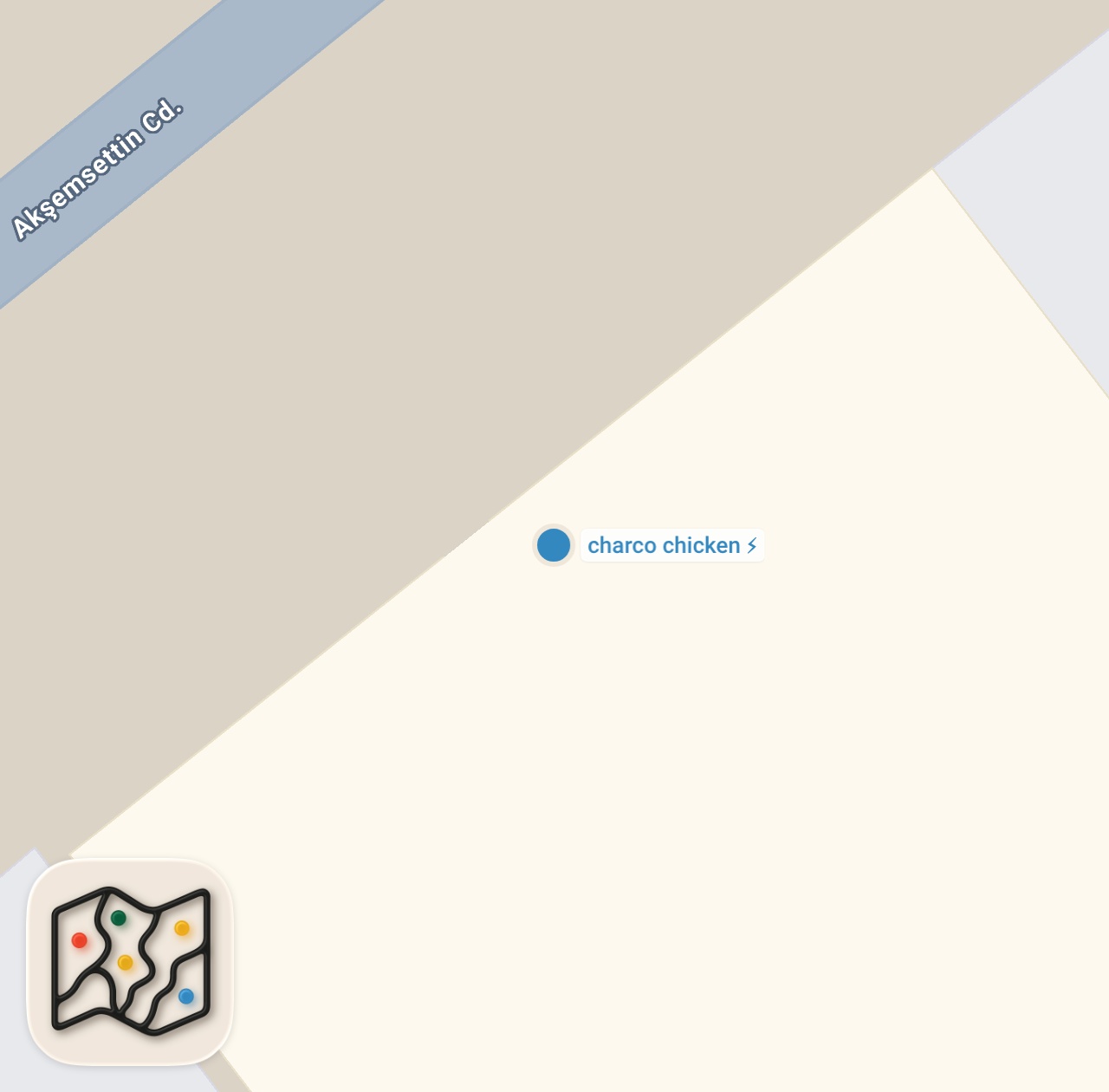 Map preview for Türkiye'de ilk ve tek tandırda tütsülenmiş tavuk için Fatih'te @charcochicken.tr 'ye geldim. #reklam