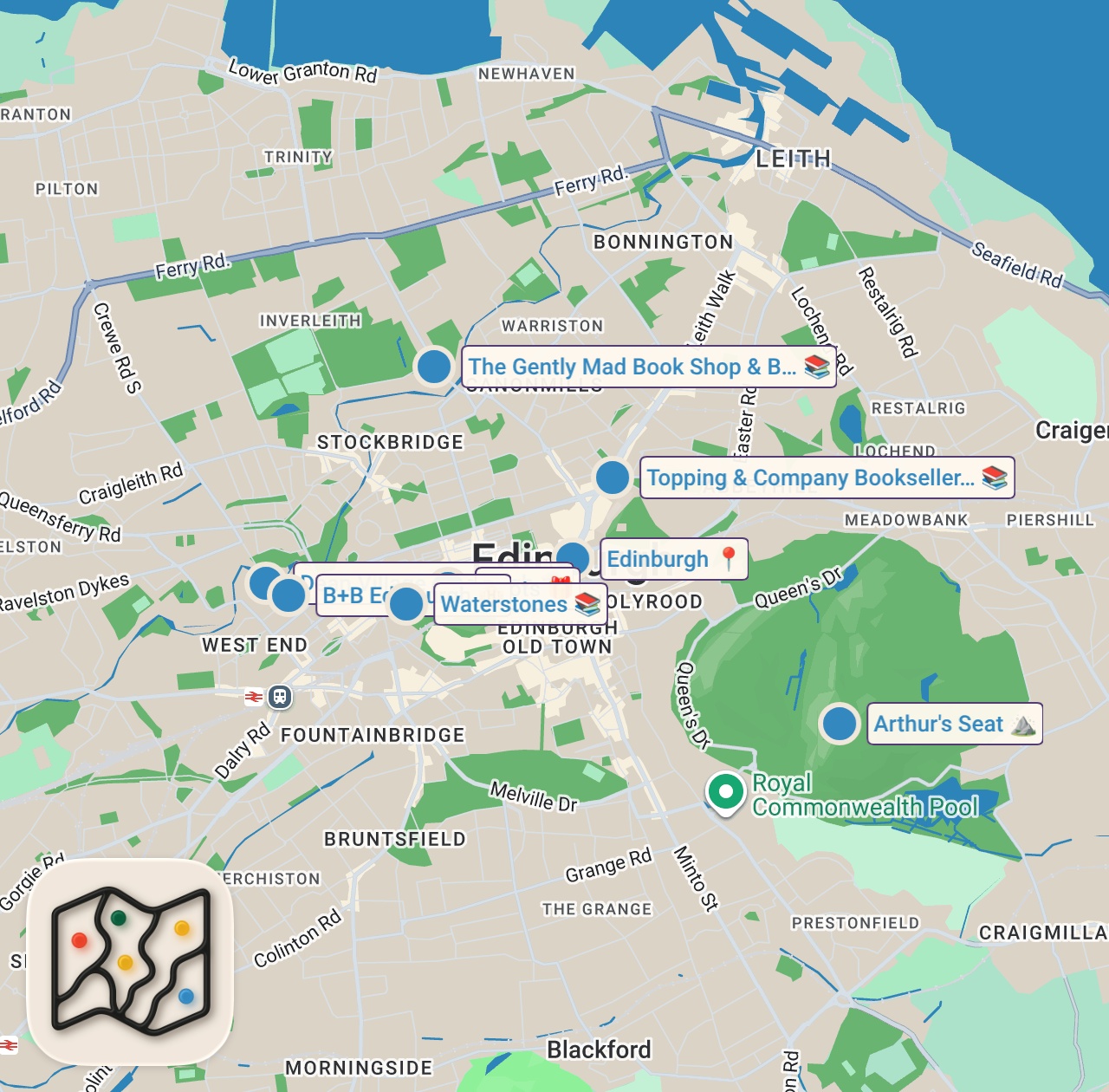 Map preview for my first solo trip to edinburgh 🏰overcoming my travel anxiety