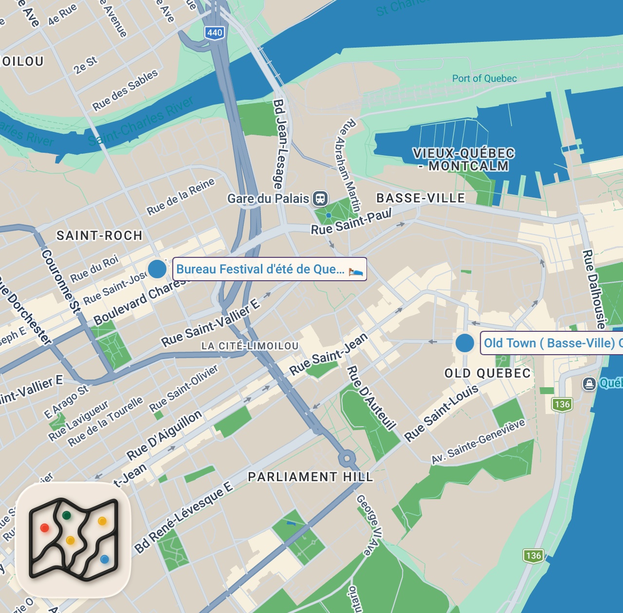Map of 2 spots from CANADA'S BEST MUSIC FESTIVAL? | Quebec Summer Festival in 4K