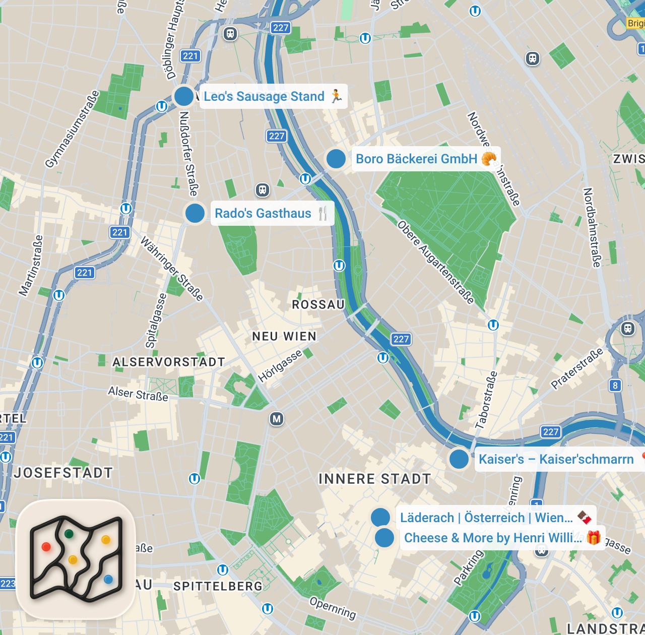 Map preview for 24H In VIENNA - Ultimate Austrian Food Tour - From Leberkäse to Schnitzel