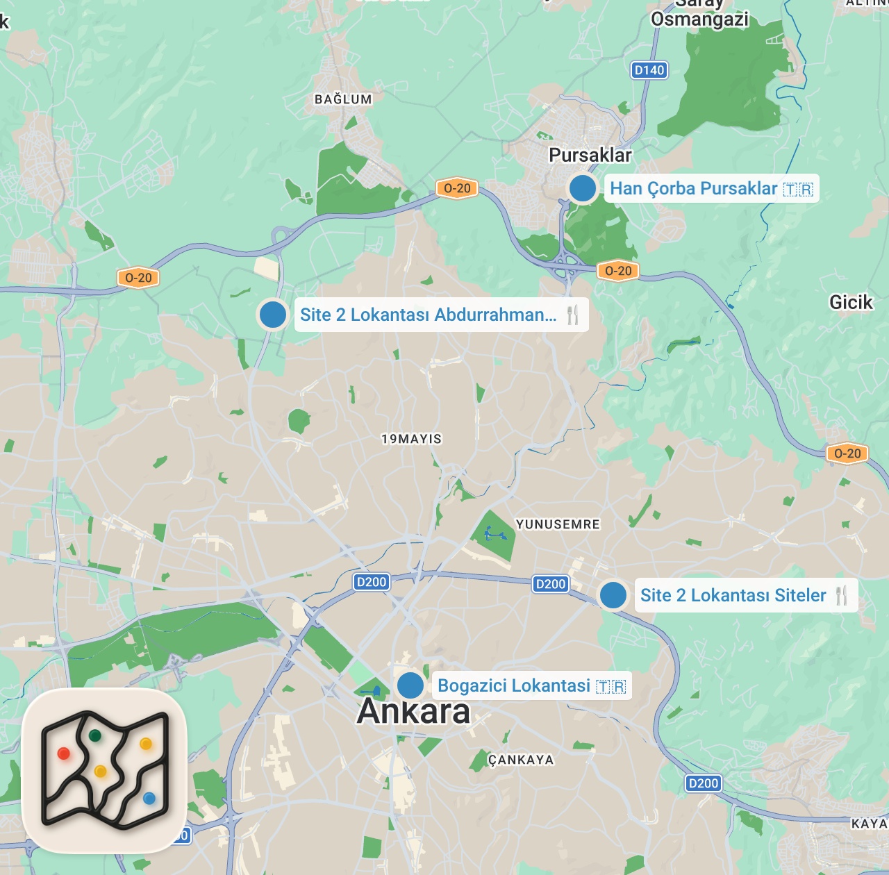 Map preview for 📍Ankara’da Denemeniz Gereken 3 Mekan 😍  işbirliği