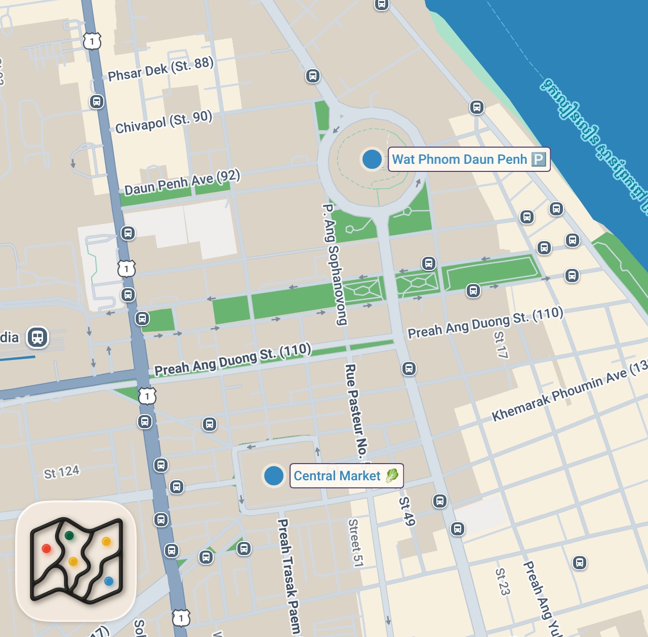 Map preview for This is the MOST EXPENSIVE Noodles in Phnom Penh Cambodia