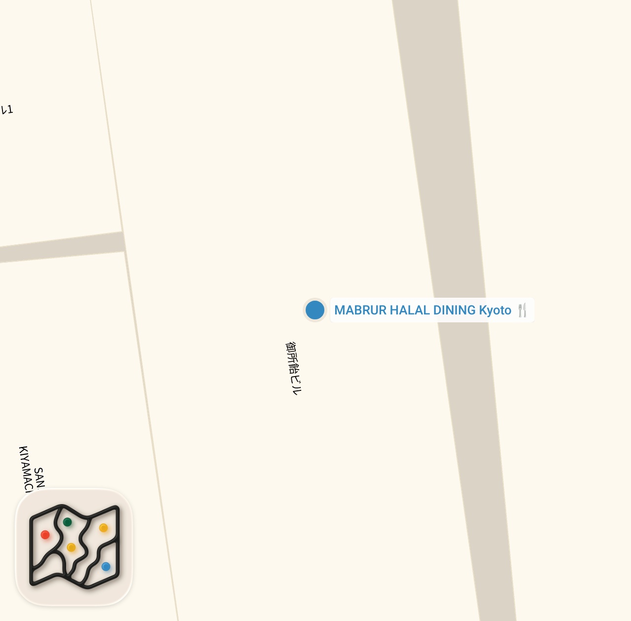 Map of 1 spots from Treat Yourself To The BEST Halal Foods in Kyoto!