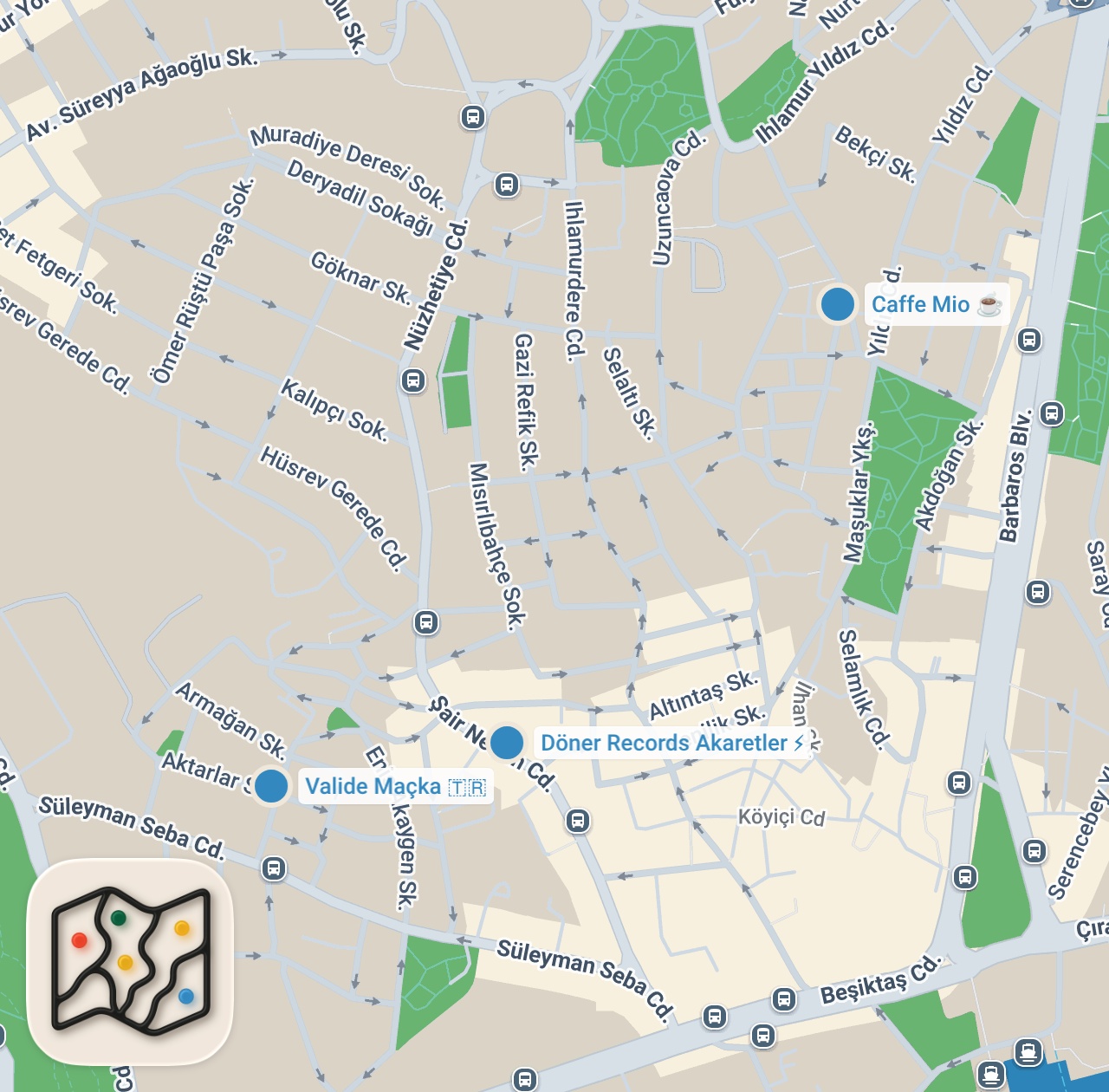 Map preview for Beşiktaş'ta Lezzet Turu: Antrikotlu mantı, ev usulü süt helvası, tavuk döner