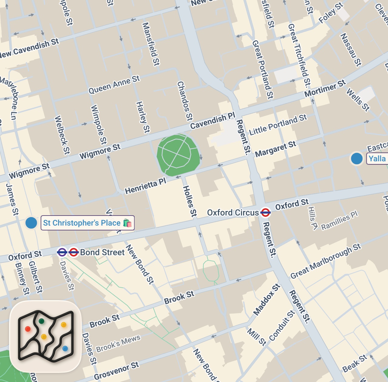 Map of I Asked Strangers in London's Richest Area Where to Eat