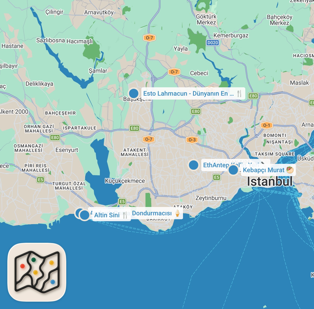 Map preview for İstanbul'un En İyi Lahmacunları | En ucuzu 80 TL, en pahalısı 139 TL - Ayaküstü Lezzetler