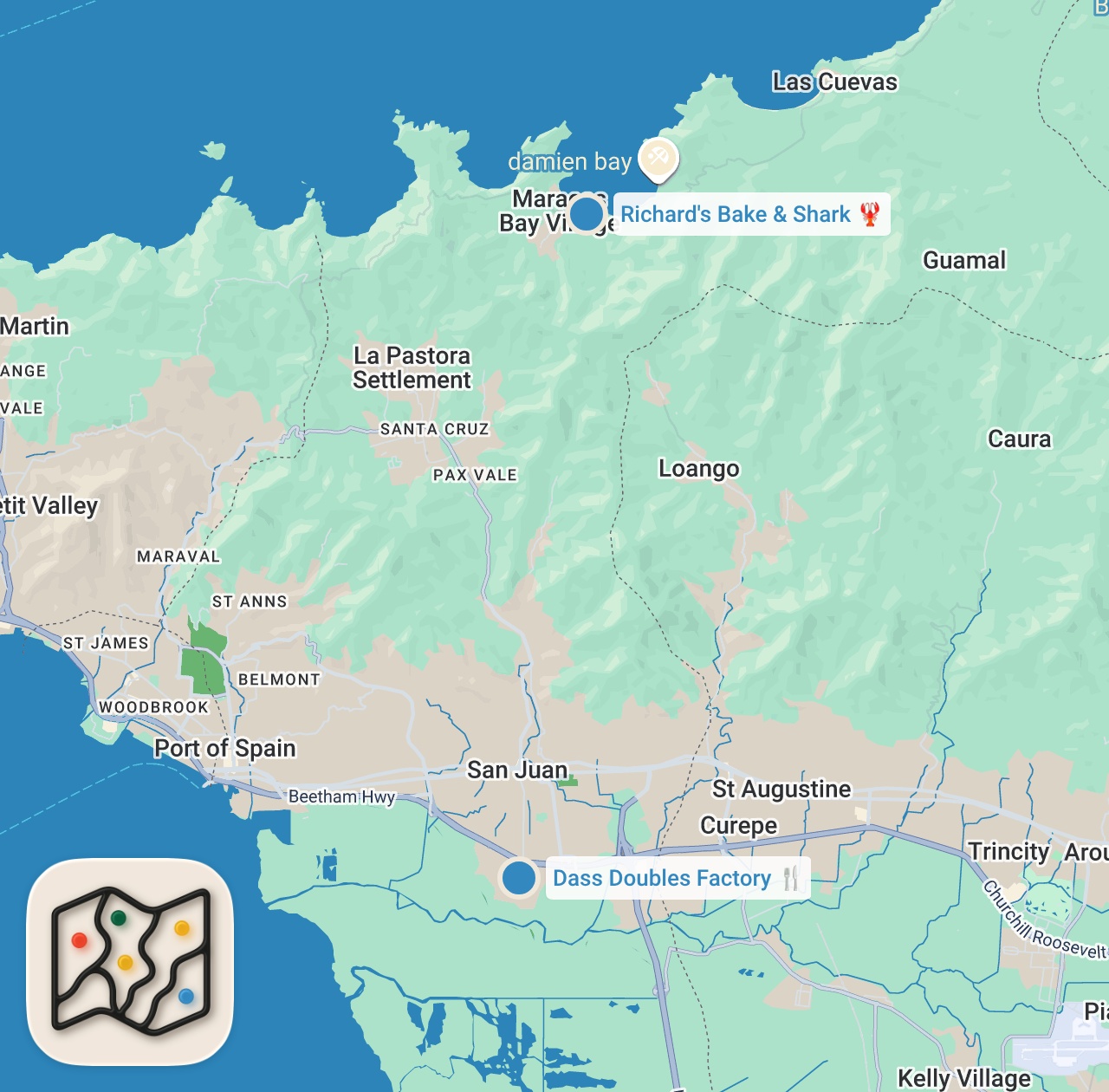 Map preview for I Went To Trinidad for the Food!! 🇹🇹