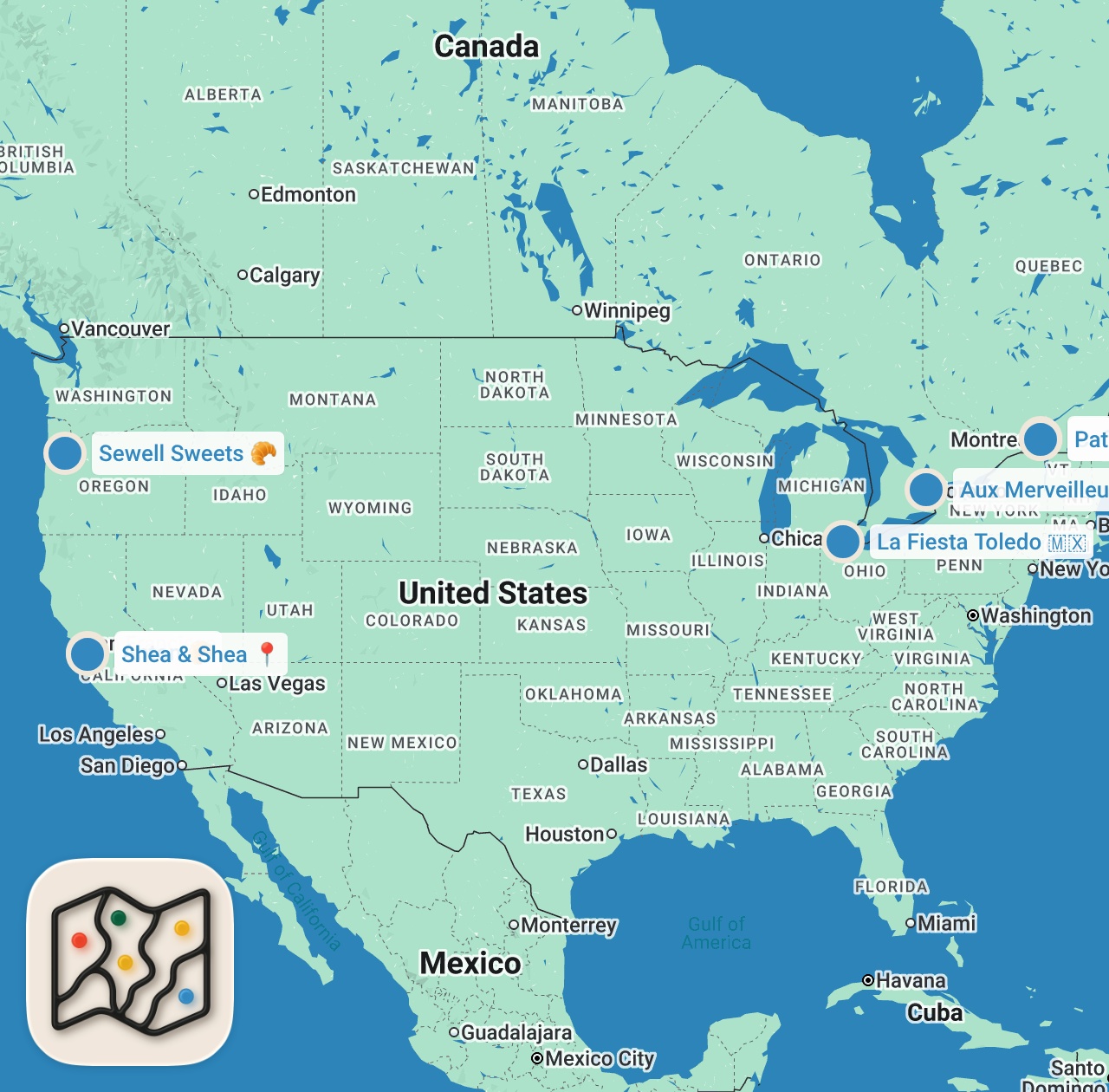 Map preview for Top 10 Best Bakeries and Pastry Shops In Montreal