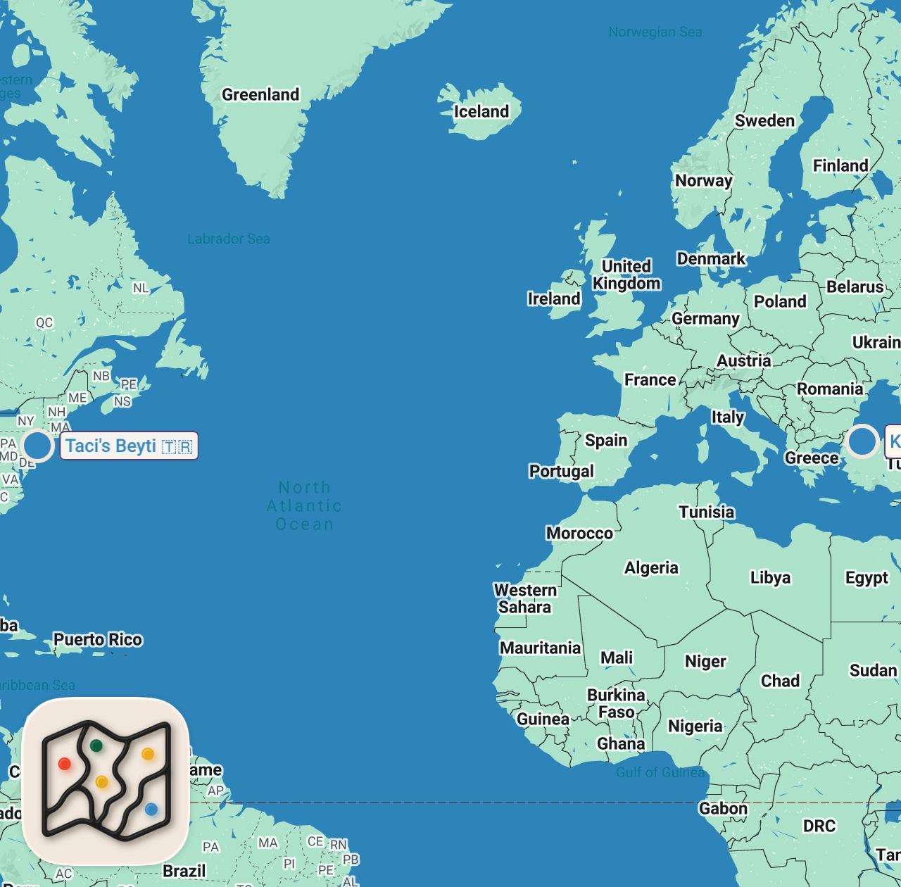 Map of 3 spots from Wie schmeckt TÜRKISCHES Essen in New York?