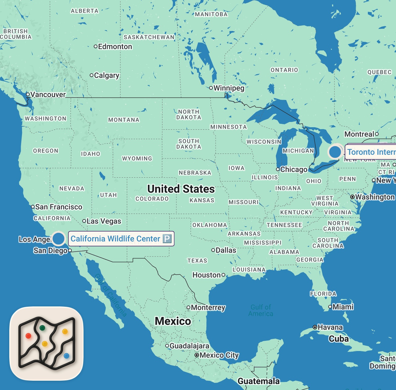Map of 3 spots from End of Summer Announcements | New Short Film, Virtual Reality & Upcoming Travel Plans