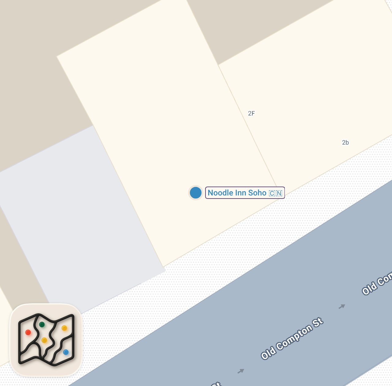 Map of 1 spots from NOODLE INN LOCATED IN COVENT GARDEN #food #halalfood #bbqmeat #foodie #chinese #oilspill