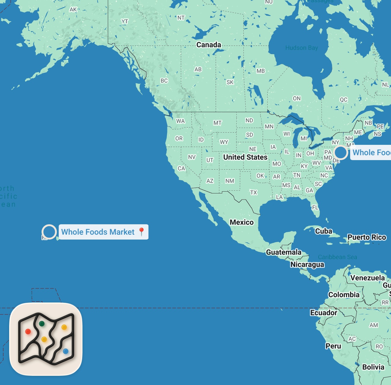 Map preview for US vs UK Whole Foods Hot Bar | Food Wars | Insider Food