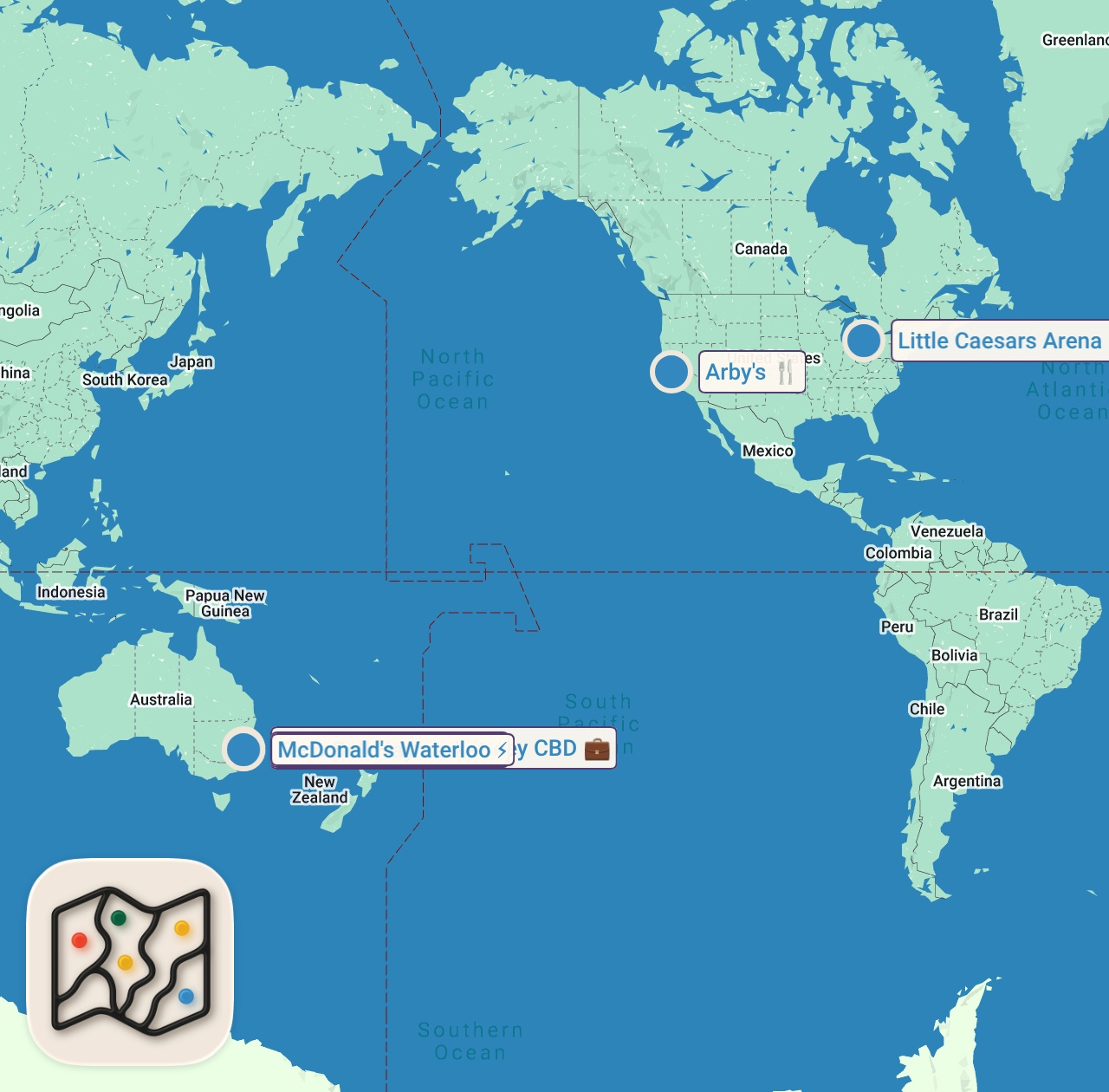 Map preview for Eating NEW Fast Food Menu Items…