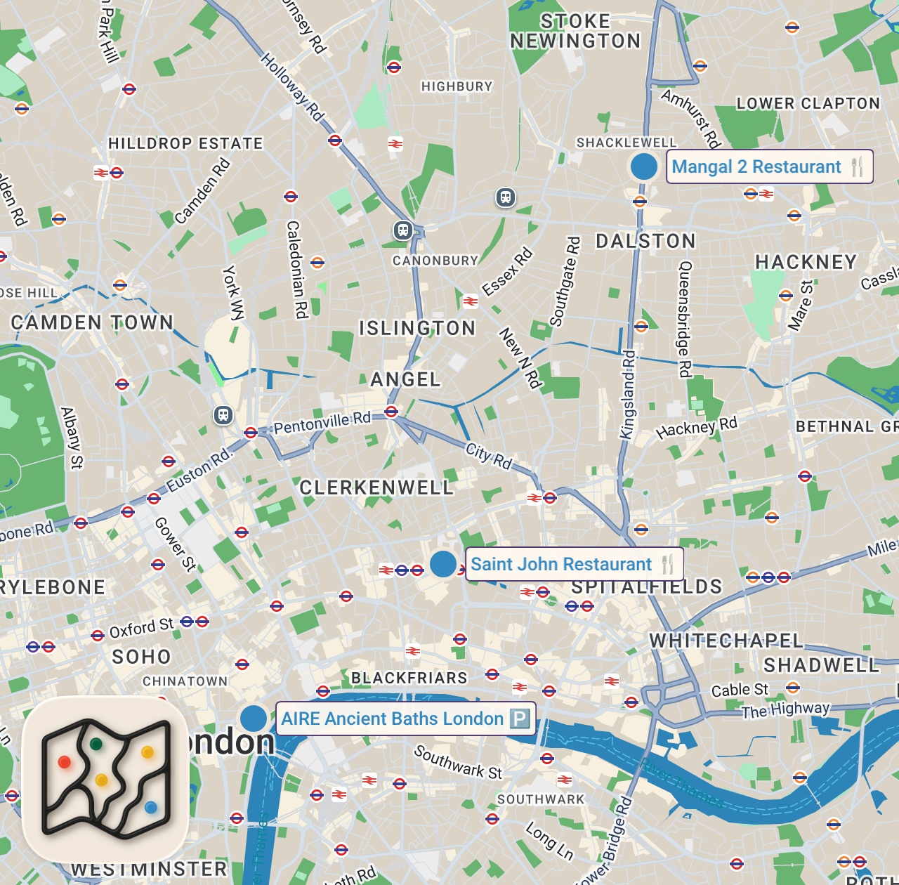 Map preview for ACTION BRONSON’S LONDON FOOD TOUR: THE EXTENDED CUT | FTD