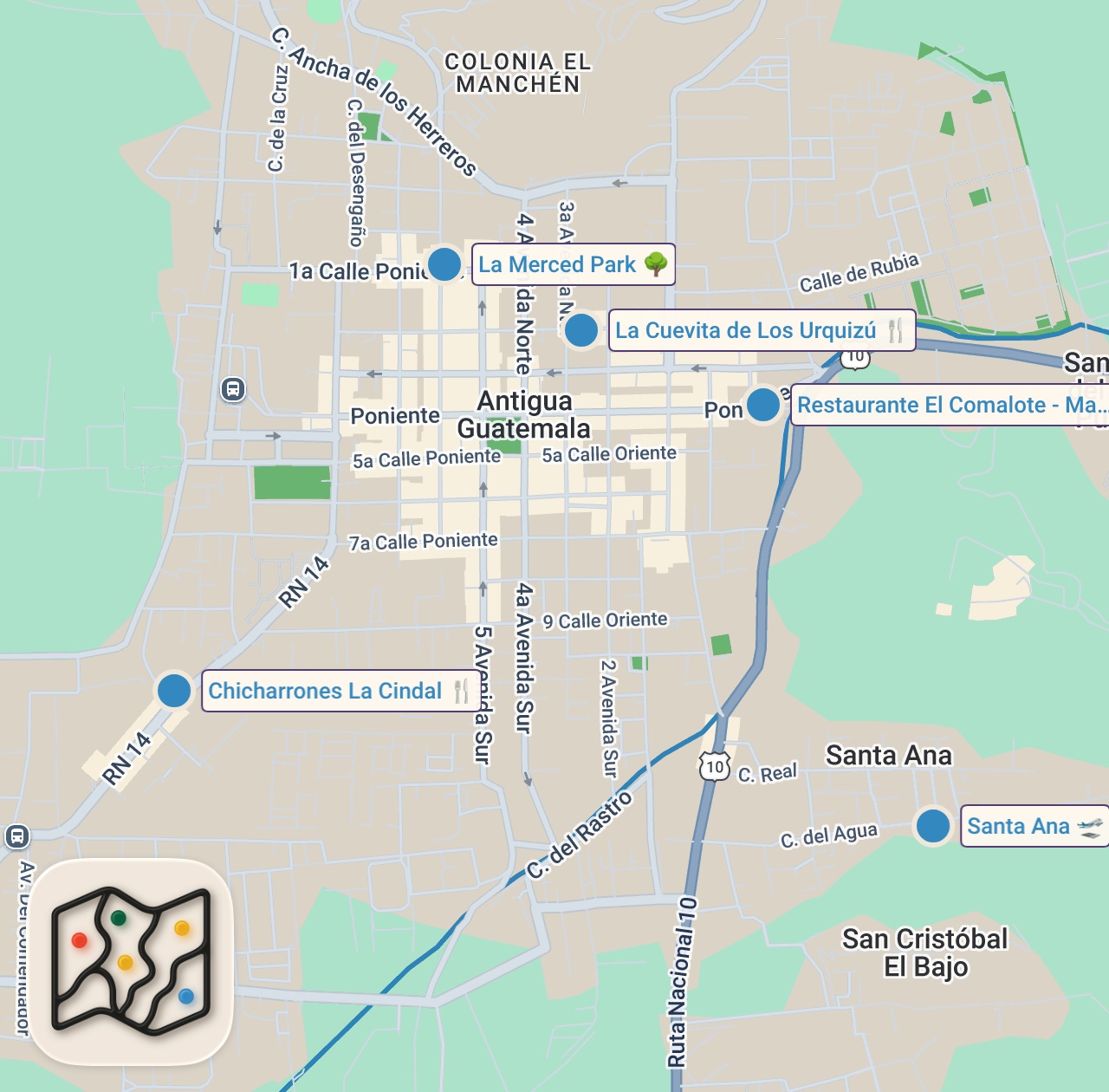 Map of 5 spots from Street Food in Guatemala!! 🥓 CRISPIEST CHICHARRON with Jalapeños!! 🫑