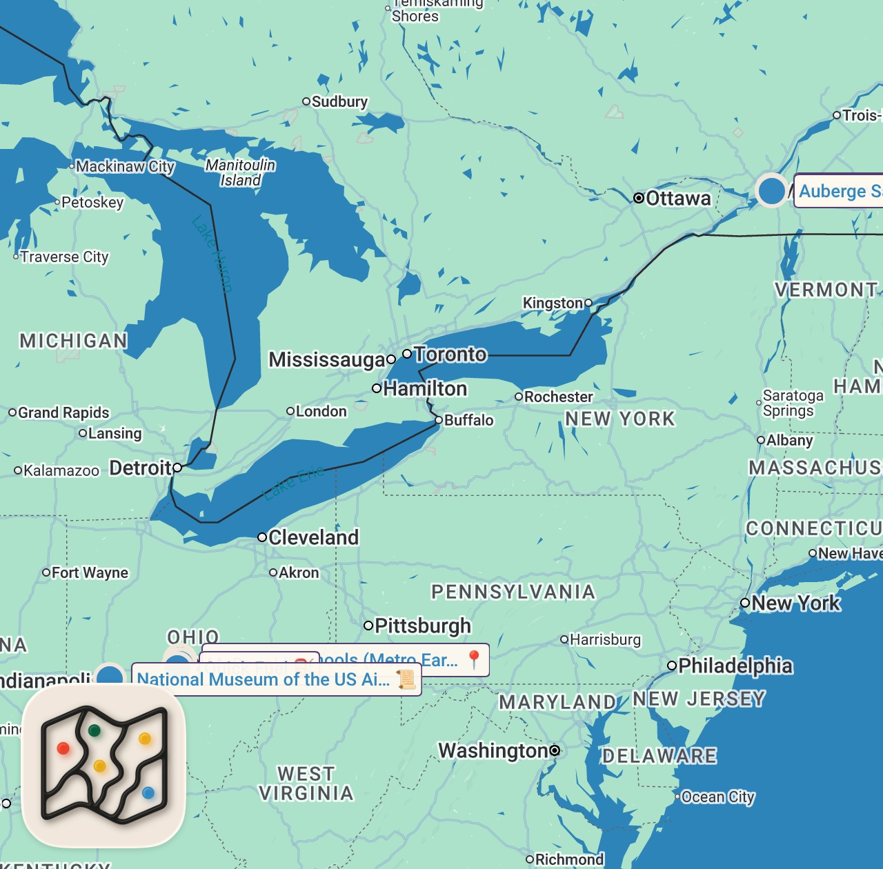 Map preview for Je voyage SOLO (despi) à Vancouver ⛰️🌊 (vlog chaotique en toute sérénité)