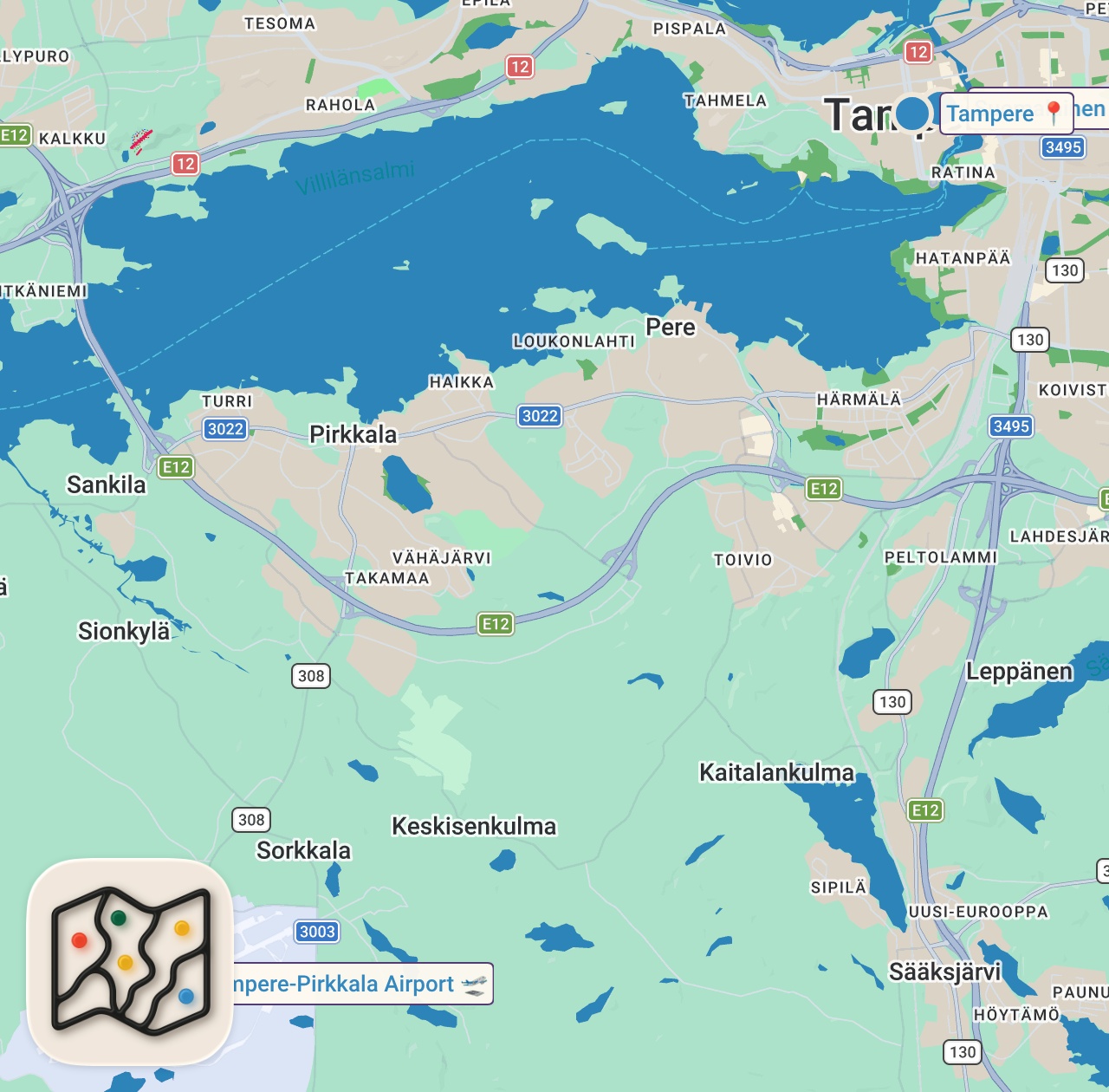 Map preview for SMJ matkavlogi day 1💙