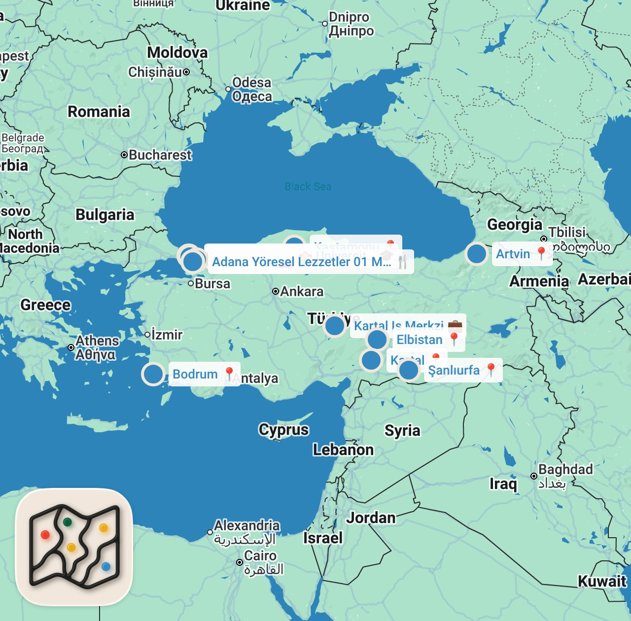 Map preview for BUNU YİYEN VAR MI? TÜRKİYE'NİN EN İLGİNÇ İSİMLİ YEMEKLERİ