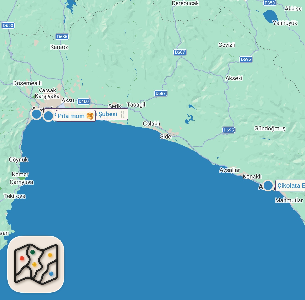 Map preview for Antalya'da Mutlaka Görmeniz Gereken Üç Değerli Mekan!