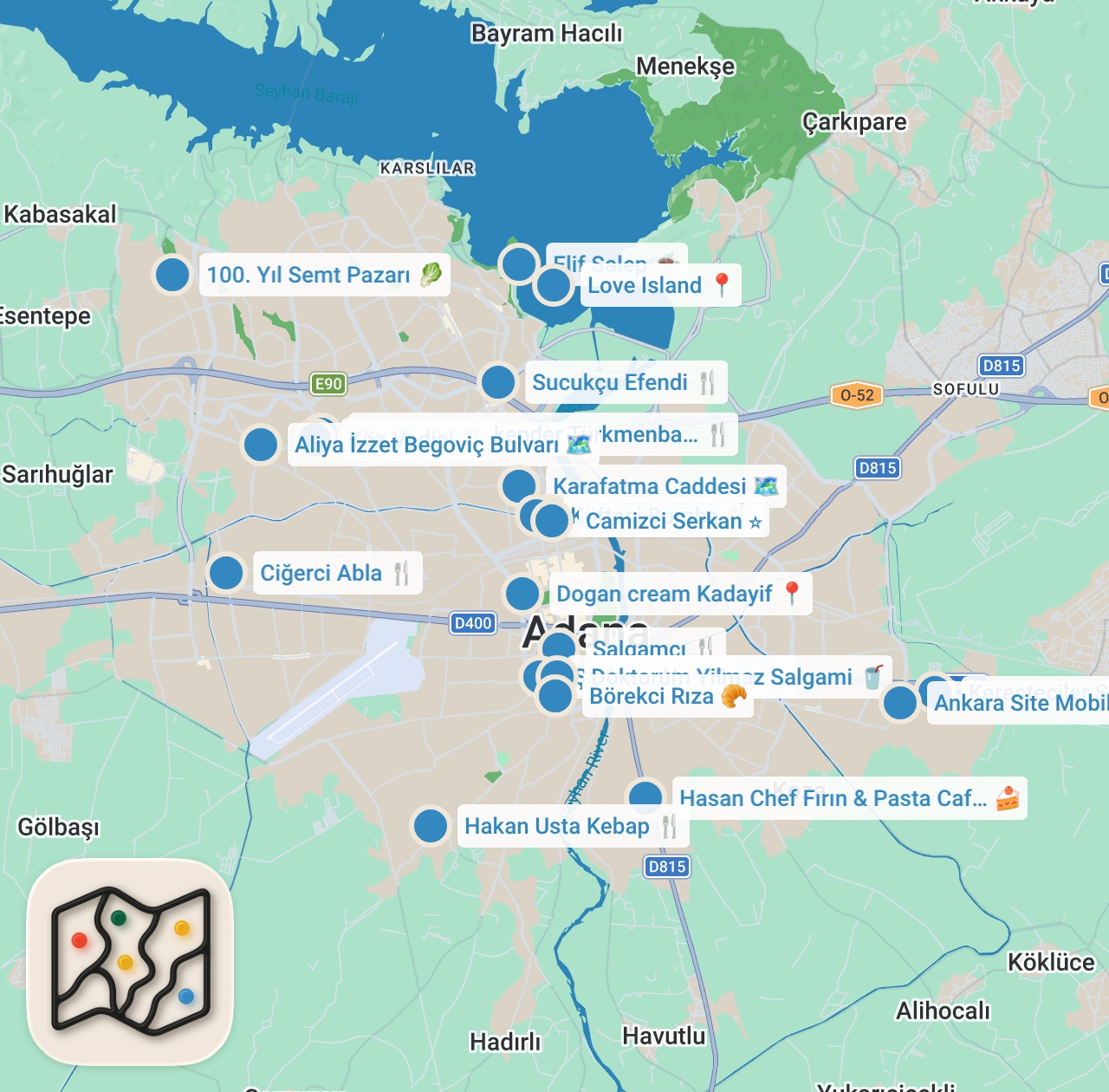 Map preview for ADANA’DAKİ TÜM TABLACILARI GEZDİM 2!!!
