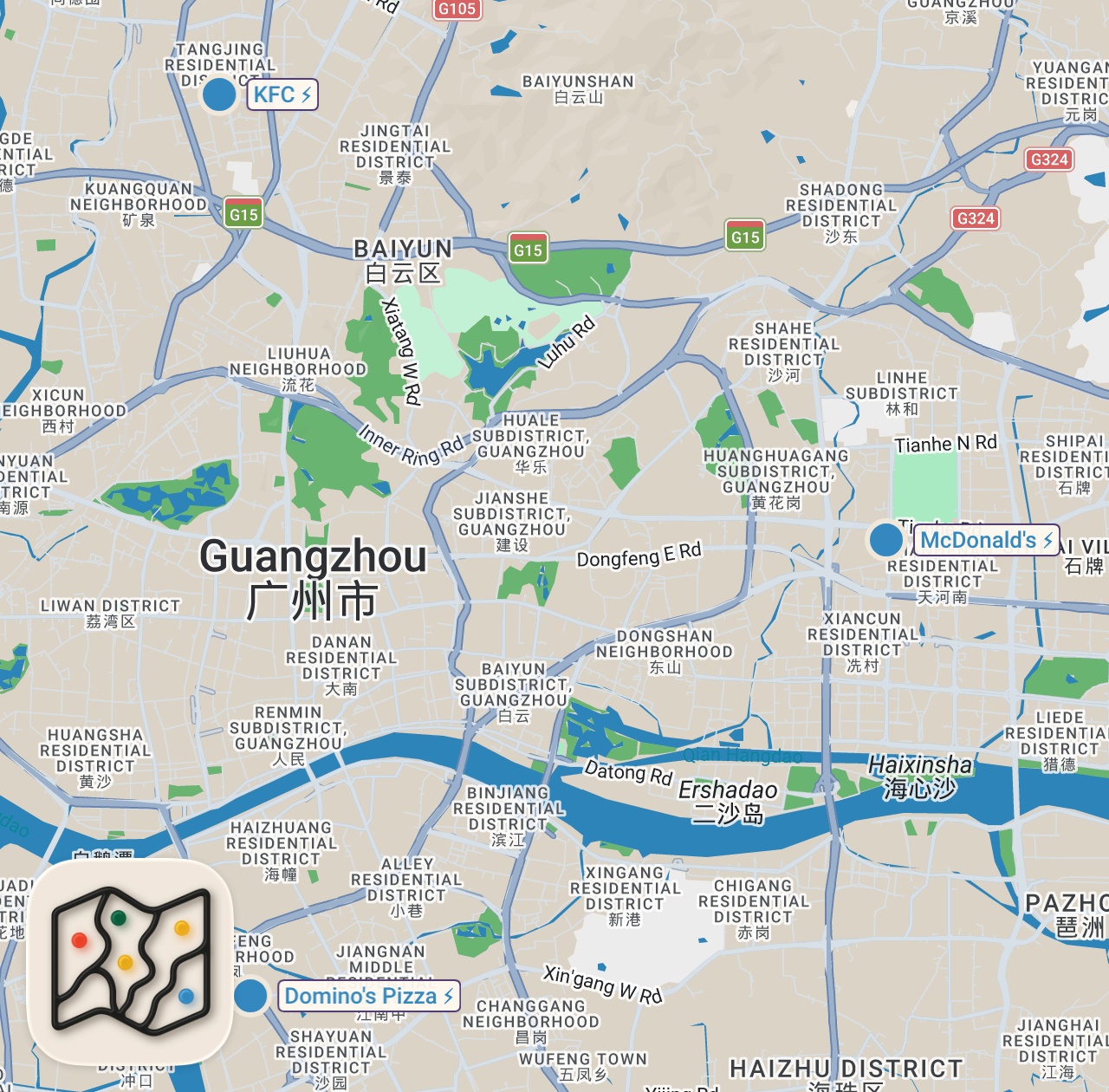 Map of 3 spots from Fast Food in China is Destroying America
