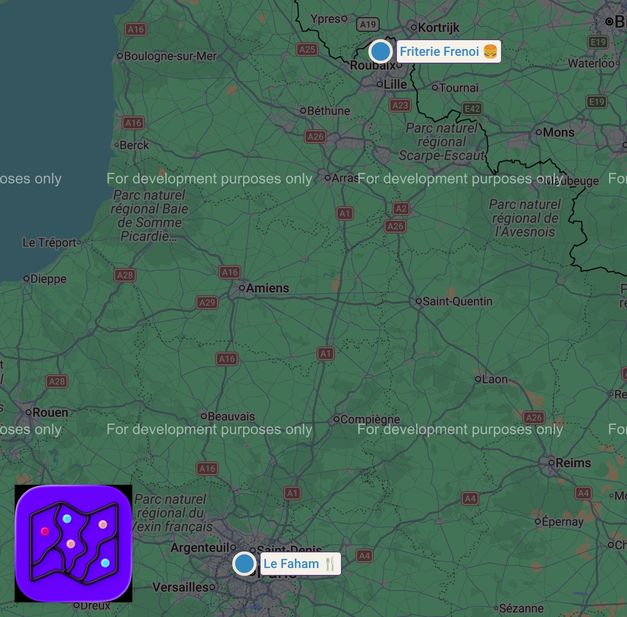 Map of 2 spots from LA BATTLE DES SPÉCIALITÉS RÉGIONALES #1 (ça va vous donner si faim…)