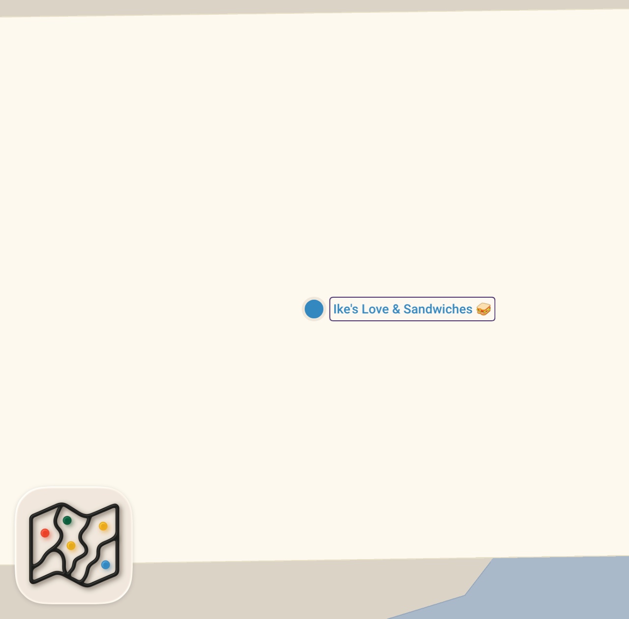 Map of 1 spots from IKES SANDWICHES | THE TASTE TEST