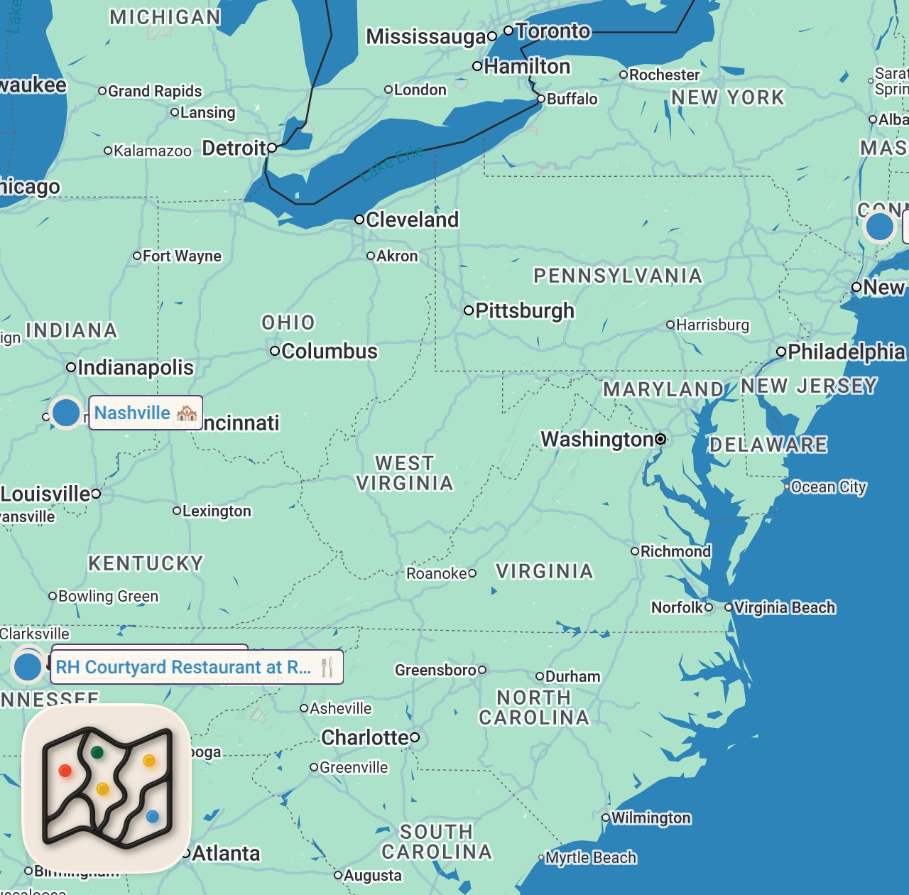 Map preview for Letting RICH Strangers Decide Where We Eat For 24 Hours...