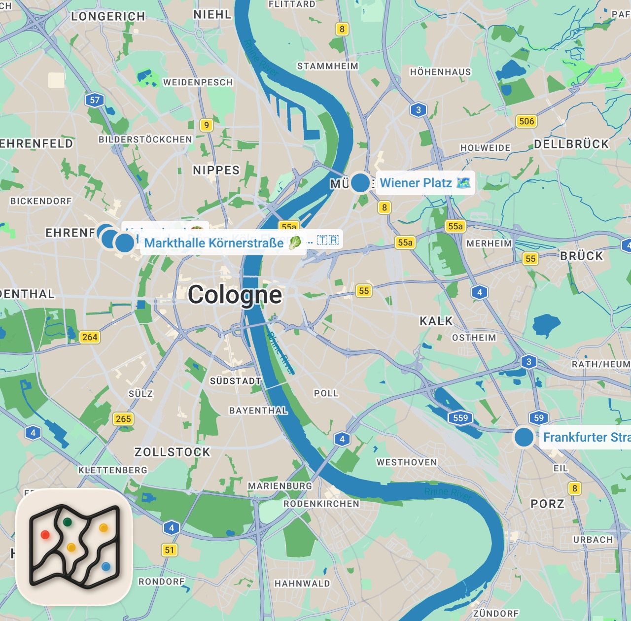 Map preview for Warum es diesen Döner nur 1x pro Woche gibt in Köln!