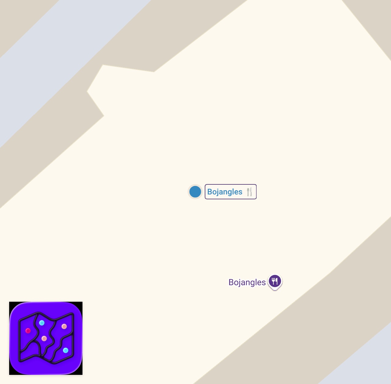 Map of 1 spots from My first time trying Bojangles was a fail