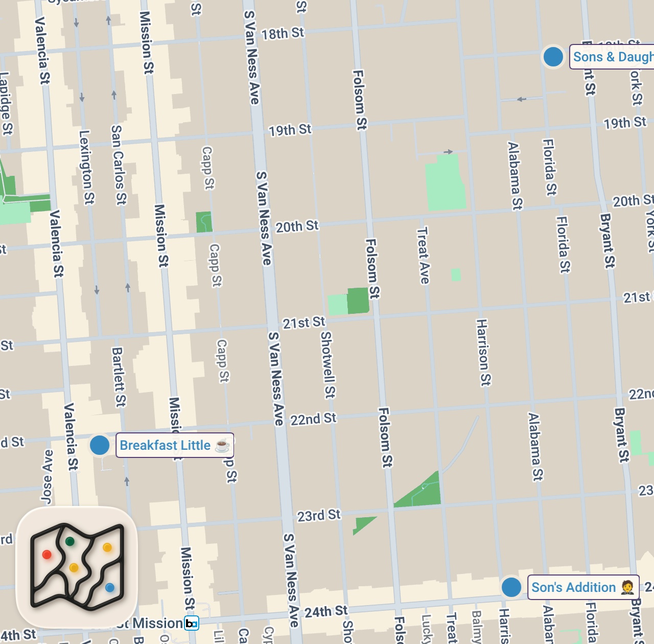 Map of 3 spots from Nyesha Arrington Takes on San Francisco: The Perfect Food Tour — Plateworthy