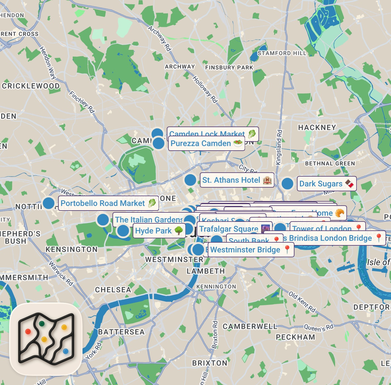 Map preview for My First Solo Trip to London 🇬🇧 5 Days in UK VLOG