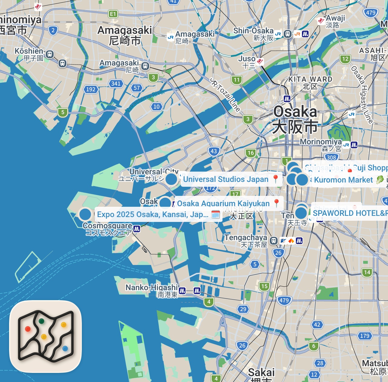 Map preview for Do Not Go To Osaka Without Doing These 8 Things #japan