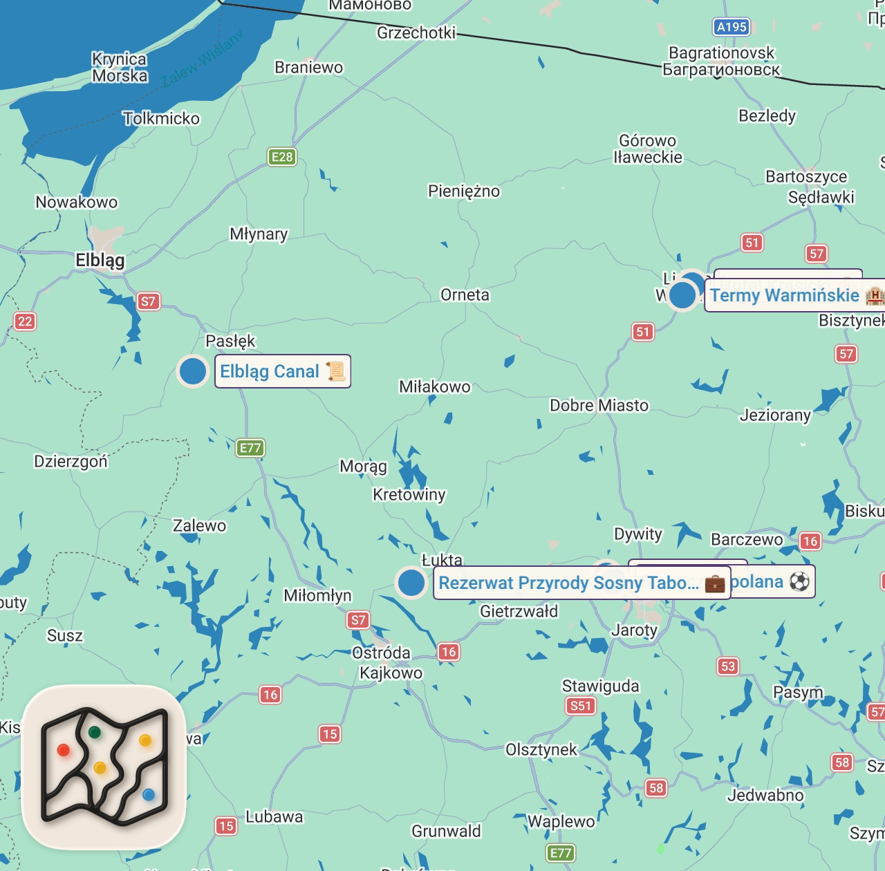 Map of 7 spots from Poland | Europe's Most Underrated Travel Destination?